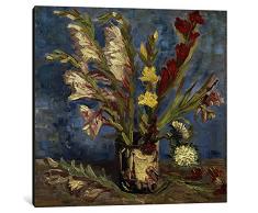 iCanvasART 1 Stück Vase mit Gladiolen und China asters1886 Leinwand Kunstdruck Vincent Van Gogh 0.75 by 12 by 12-Inch