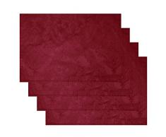 Elrene Damast Platzset 4 Stück 13 x 19 Cranberry