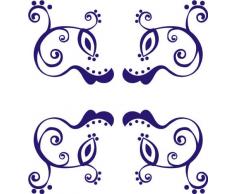 INDIGOS 4051095047865 Wandtattoo w421 Pflanze Blume 120 x 112 cm, rosa