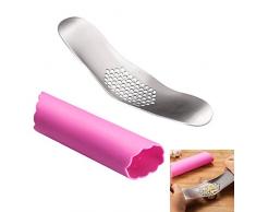 Fu Store massiv Edelstahl Knoblauchpresse Chopper perfekt Ginger Schneide Crusher Druckmaschinen mit Silikon Schäler