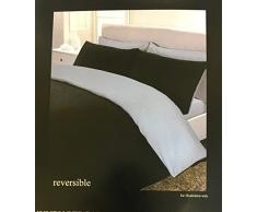 Rapport Wende-Bettwäsche, Perkal, Polyester-Baumwolle, Schwarz/Grau, Einzelbett