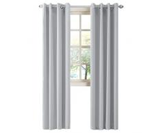 La palma Thermo-Vorhänge für Schlafzimmer, 2 Paneele in 1 Set, 132 cm breit W52xL84 Milchweiß