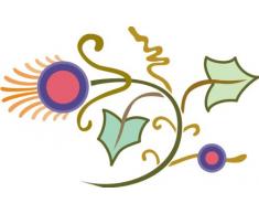 Indigos 4051719770100 Wandtattoo MF466 schÃ¶nes Ornament Blume 96 x 59 cm