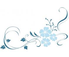 Indigos 4051719818352 Wandtattoo ME148 Hibiskus Tribal BlÃ¼ten Blumen Retro Pflanzen Rose 96 x 59 cm