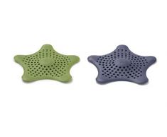 Umbra Starfish Abfluss Haarfänger mit 5 Starken Saugnäpfen - Silikon Abflusssieb und Haar Stopper für Dusche, Badewanne, Waschbecken und Spüle - Hält Abflüsse Frei von Haaren und Kleinteilen, Türkis