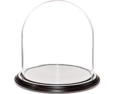 PlyMor Glasglocke, 24 x 25 cm Black Wood Veneer Base