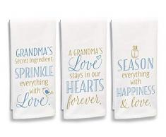 Imagine Design Secret Ingredient, A Grandmas Love, Season Everything Handtuch-Set, Mehrfarbig, 3-teilig