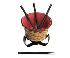 Home Fondue Service, Keramik/Metall, Braun/Schwarz, 7 Teile