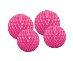 Delight Abteilung weiß Gold Wimpelkette Party Set, Fuchsia, 4-TLG.