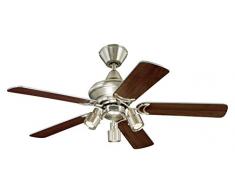Westinghouse Kingston 7211440 Deckenventilator, A++ to E, Metall, GU10, gebürstetes aluminium, 105 x 105 x 47 cm