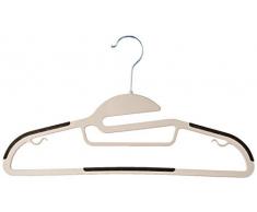 Unbekannt Home Basics Kleiderbügel, rutschfest, Weiß, 10 Stück