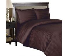 Royal Hotel s gestreift 300-thread-count 3-teiliges Knopfverschluß, Bettbezug 100 Prozent Baumwolle, Satin gestreift, 100% Baumwolle