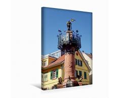 Premium Textil-Leinwand 30 x 45 cm Hoch-Format Der Rodensteiner Brunnen in Weinheim | Wandbild, HD-Bild auf Keilrahmen, Fertigbild auf hochwertigem Vlies, Leinwanddruck von Ilona Andersen