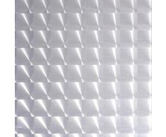 Fensterfolie statisch Vitrostatic Karo 3D Sichtschutz Folie, PVC, ohne Phthalate, transparent, 45cm x 1,5m, 200µm (Stärke: 0,2mm), Venilia 53241