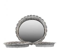 Urban Trends Metall Tablett oval Kurfürst vergoldet (Set von 3),