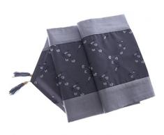 Avarada Tischläufer, elegant, Meai-Blumen, für Heimdeko, Kaffeetisch, Sofa, mehrere Größen, schick, Polyester-Kunstseide, Seide, grau, 13 x 90 Inch