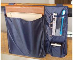 Amelitory Nachttisch mit 3 Taschen Small dunkelblau