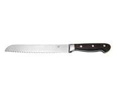 Rockingham Forge Damascus RF-6703 Brotmesser mit 8,5“ Klinge aus Damaszenerstahl – Schwarzer Griff aus Pakkaholz