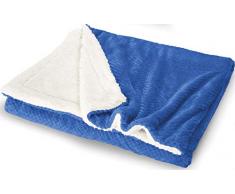Le linge de Jules Kuscheldecke, weich, 130 x 170 cm, Blau
