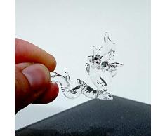Sansukjai Rare Naka Tiny Micro Kristall Figuren Mundgeblasenes Glas Klar Art Lucky Tiere Sammlerstück Geschenk Home Decor