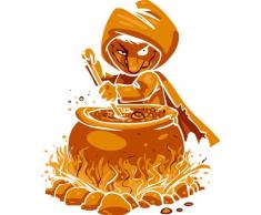 INDIGOS 4051719804454 Wandtattoo ME067 Hexe Halloween Party Feier 80 x 67 cm