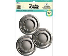 Unbekannt Loew-Cornell Transform Mason Deckel für Einmachgläser mit Vertiefung für Teelicht, 3er-Pack