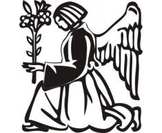 INDIGOS WG10260-86 Wandtattoo w260 Blume Engel Pflanze Wandaufkleber 80 x 76 cm, blau