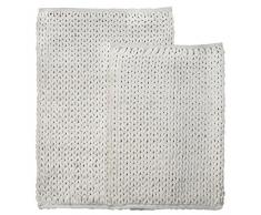 homewear Bad Teppich Set 43,2 x 61 cm und 53,3 x 81,3 cm weiß