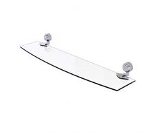 Allied Messing 433d/24-teilig Venus Collection abgeschrägte Glas Regal, 24 von 12,7 cm, Chrom poliert