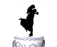 meijiafei The Groom abgeholt die Braut Silhouette Hochzeit Kuchen Topper