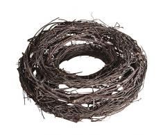 Rayher Hobby Rebenkranz, weiß gewischt, 25cm ø, Holz, braun, 2.5 x 2.5 x 0.8 cm