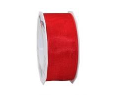 Unbekannt Organzaband DK 40mmx25m rot