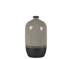 Urban Trends 11422 Flaschenvase mit kleinem Mundstück, Steingut, grau