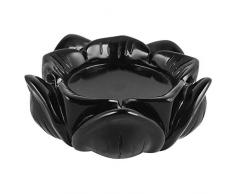 rockcloud 6 cm Heilkristalle Lotusblüte Kristall Kugelständer Teelichthalter handgeschnitzt Home Decor schwarz