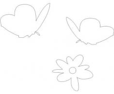 INDIGOS 4250380557380 Wandtattoo W360 Schmetterlinge Wandauskleber in 3 Größen, 80 x 61 cm, weiß