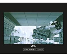 Komar Wandbild Star Wars Classic RMQ Hangar Shuttle | Kinderzimmer, Jugendzimmer, Dekoration, Kunstdruck | ohne Rahmen | WB141-40x30 | Größe: 40 x 30 cm (Breite x Höhe)