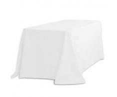 LinenTablecloth 90 x 132-inch rechteckig, Polyester Tischdecken weiß