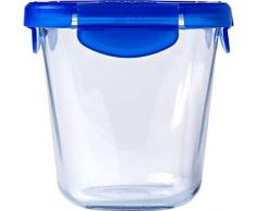 Pyrex 1451029 Aufbewahrungsbox, hoch, mit Deckel, 12 x 12 cm, Glas, transparent, 0,8 l