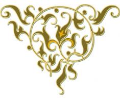 Indigos 4051719759730 Wandtattoo MF338 schÃ¶nes Ornament 40 x 30 cm