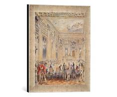 Gerahmtes Bild von Jean Michel Moreau The Younger Feast given by Madame du Barry (1743-93) for Louis XV on 2nd September 1771 at the inauguration of the Pavillon at Louveciennes,, Kunstdruck im hochwertigen handgefertigten Bilder-Rahmen,