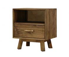 BigBuy Home Nachttisch, 55 x 45 x 62 cm, recyceltes Holz, mehrfarbig, Einheitsgröße