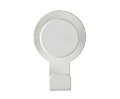 Wenko Wandhaken Blandas Weiß matt, Klebehaken ohne Bohren, Handtuchhalter, Edelstahl rostfrei, 5 x 7,5 x 2,5 cm