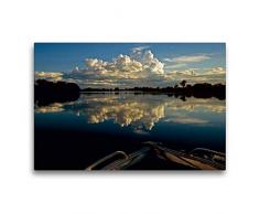 Premium Textil-Leinwand 75 x 50 cm Quer-Format Okavango Caprivi | Wandbild, HD-Bild auf Keilrahmen, Fertigbild auf hochwertigem Vlies, Leinwanddruck von Günter Franz Müller Fotografie