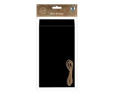 Black Gift Bags, Geschenktüten aus schwarzer Tafelfolie, 3 Stück, inklusive 1 m Hanfgarn zum Verschließen, zum Gestalten einer individuellen Geschenkverpackung