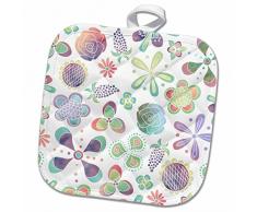 3dRose Topflappen, weiß, 20,3 x 20,3 cm