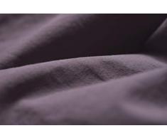 L1NK STUDIO Kopfkissenbezug Uni einfarbig für Bett 90 cm (45X110cm) 100% Baumwolle (Perkal 200 Fäden) Plum