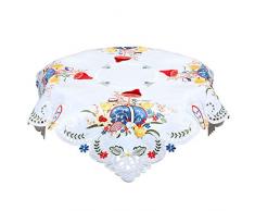 Simhomsen Stickerei Küken Tischläufer für Osterferien oder Frühlingssaison Dekoration, Kommode Schal 33 x 33 inches cremefarben