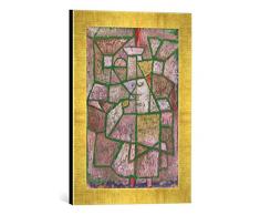 Gerahmtes Bild von Paul Klee Herr der Stadt, Kunstdruck im hochwertigen handgefertigten Bilder-Rahmen, 30x40 cm, Gold Raya
