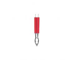 Home Nussknacker mit rutschfestem Griff, Edelstahl, Rot, 21 x 2 x 3 cm