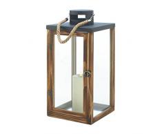 Zings & Thingz 57074347 Laterne, quadratisch, Braun